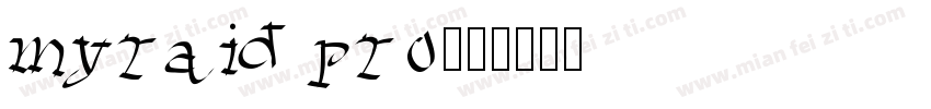 myraid pro字体转换